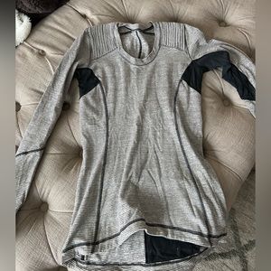 Black and white striped lululemon long sleeve